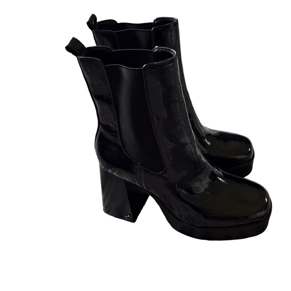 Circus NY Stace High Boot Black Size 9 Platform Block Heel Round Toe - Picture 2 of 11